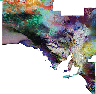 Radiometrics image of South Australia