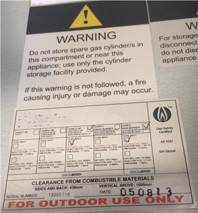 Figure G 15: Information Data Plate including certification number, warning, and certification label Figure G 15: Information Data Plate including certification number, warning, and certification label