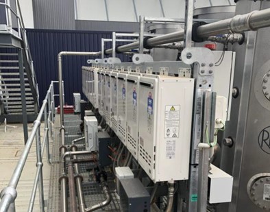 A photo showing machinery within Thomas Foods Industries