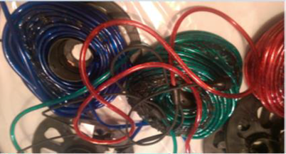 Photo showing example of LED rope lights that started to deform within minutes, due to user not observing the warning instructions