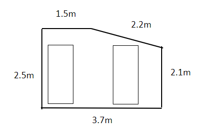 Approximate dimensions of Edwardstown community battery frontage facade