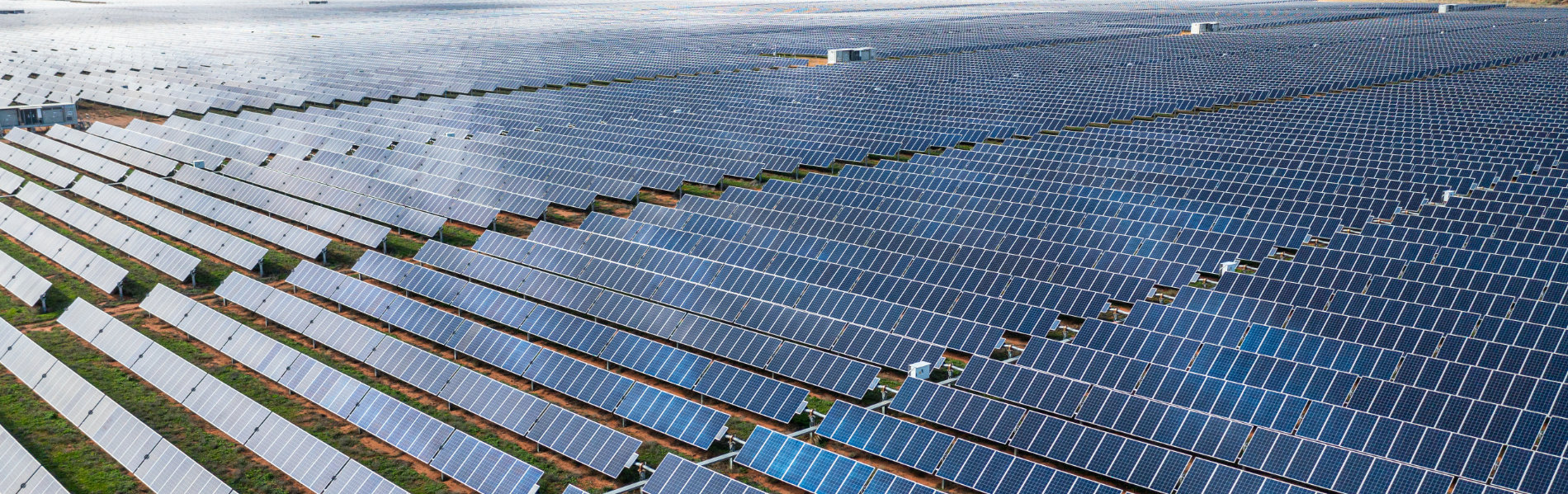 Drone photo of solar farm