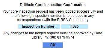 Core inspection confirm