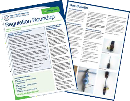 Example of what the Regulation Roundup newsletter looks like. It contains text and photos.