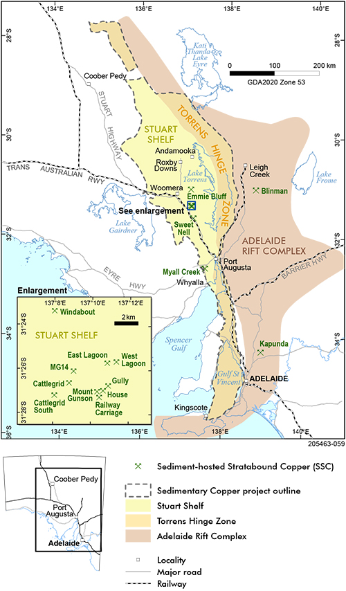 Copper deposits map.