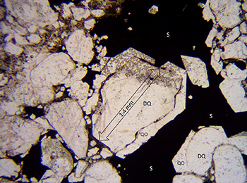 Figure 8(b) Photomicrograph of Whyalla Sandstone.