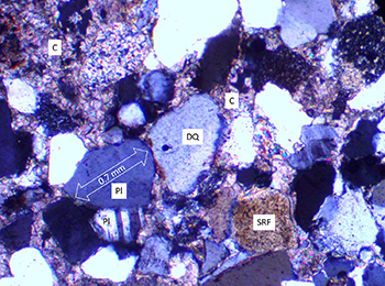 Figure 10(b) Photomicrograph of Whyalla Sandstone.
