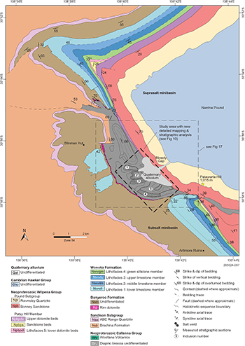 Geological map of Patawarta Diapir.