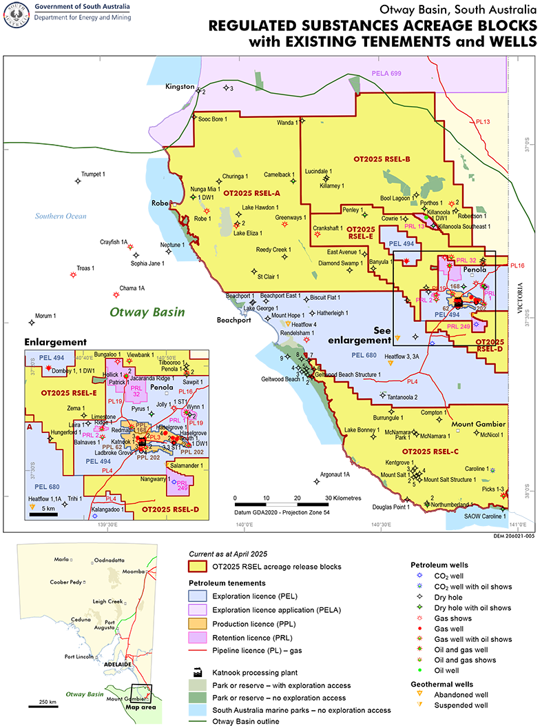 Otway Basin - Regulated Substances Acreage Blocks