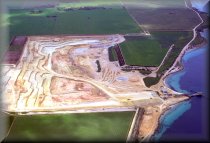 Northerly aerial view of Klein Point quarry