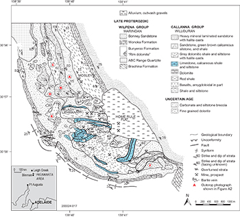 Geological map of the Patawarta Diapir.