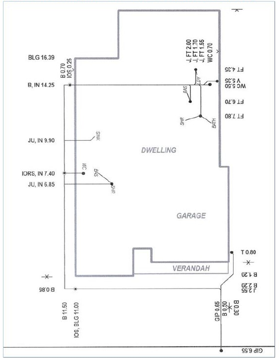 Appendix 8: Example of internal Drain as Constructed Drawing Appendix 8: Example of an internal drain as Constructed Drawing