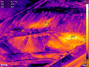 Figure 8 Thermal imaging to identify hot spots is a key part of the surveillance program. (Courtesy of Flinders Power; photo 416244) Figure 8 Thermal imaging to identify hot spots is a key part of the surveillance program. (Courtesy of Flinders Power; photo 416244)