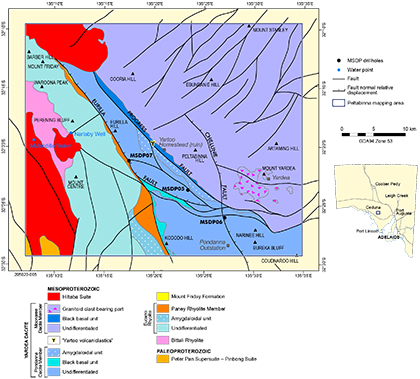 Figure 9 Interpreted solid geology of Peltabinna.
