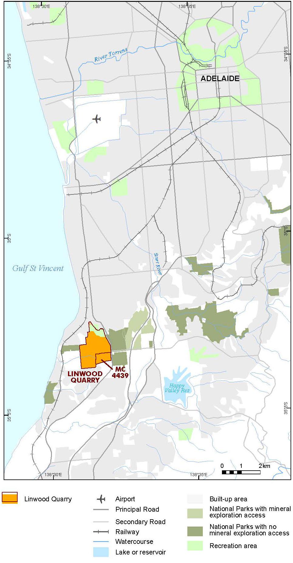 Linwood Quarry map