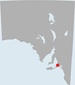 Map of South Australia showing location of Sellicks Hill Quarry