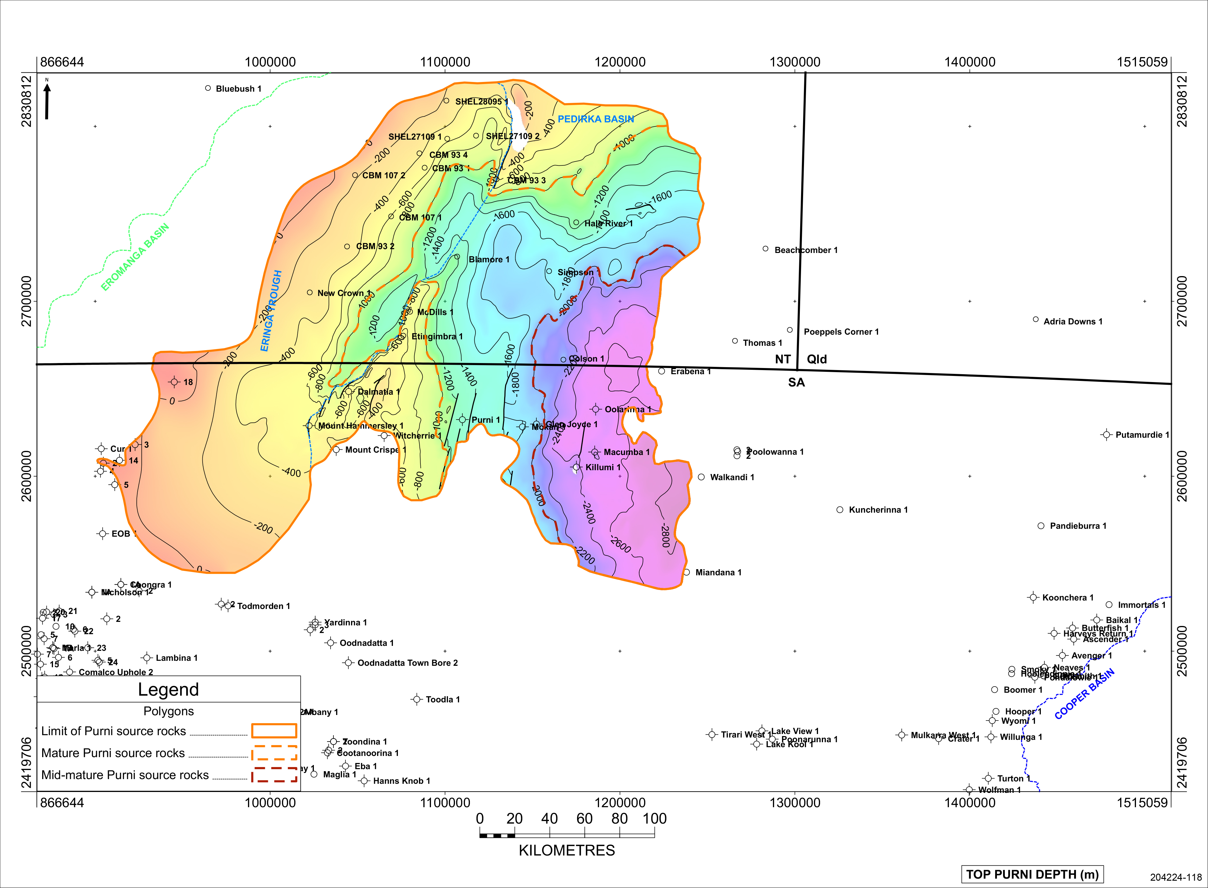 Maturity of the Purni Formation source rocks in the Pedirka Basin: