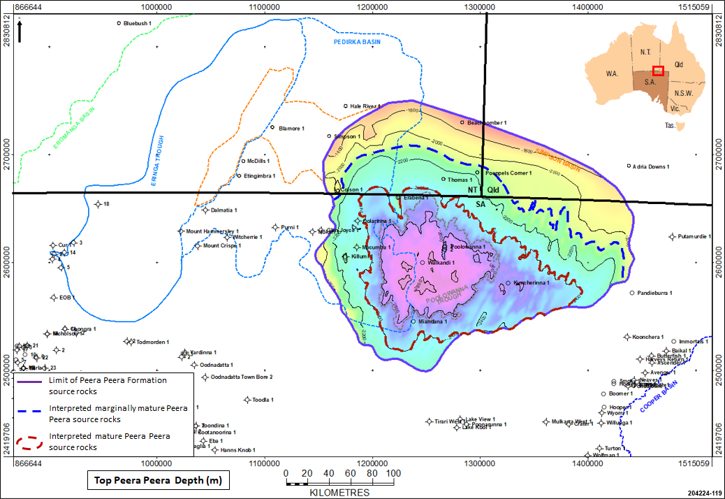 Maturity of the Peera Peera Formation source rocks in the Simpson Basin